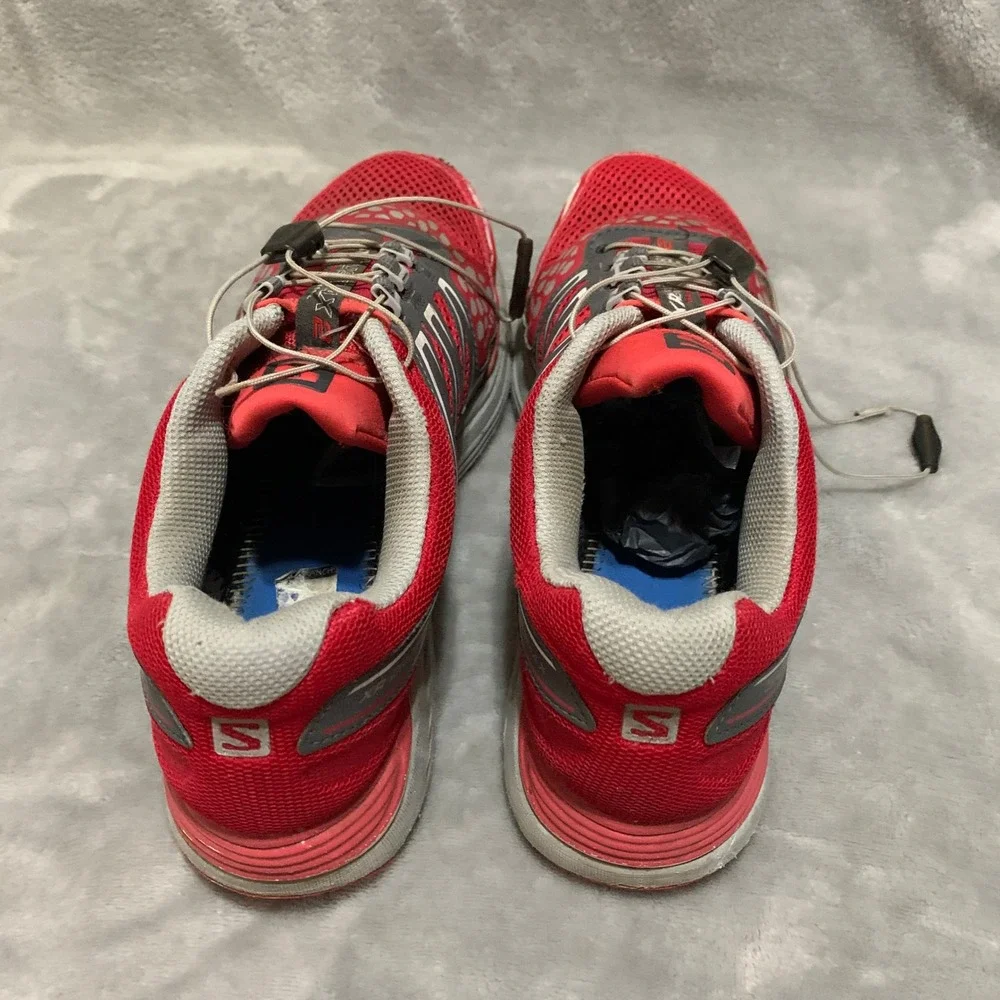 Salomon XR Crossmax Neutral Trail Running Shoes Red Grey Womens Size 10 Flaw